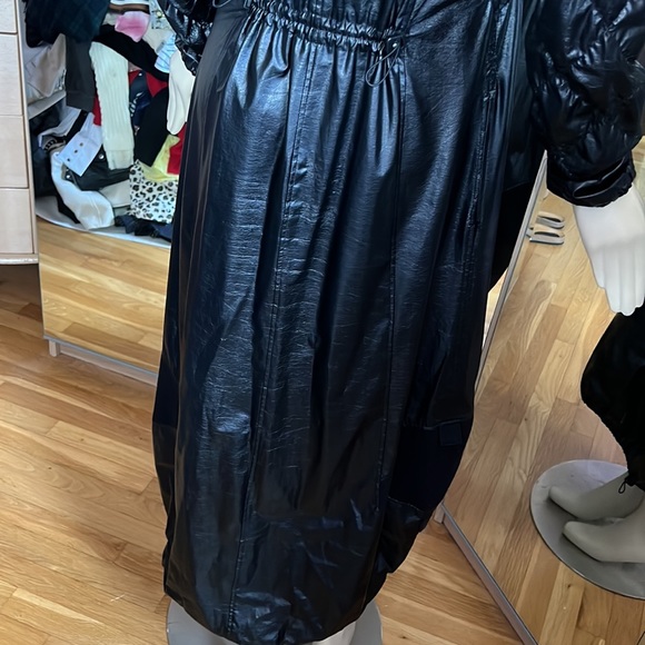 COPY - Designer High Low faux leather quilted dress size L - Picture 10 of 14